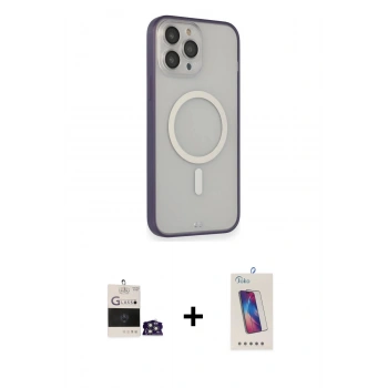 MARSİLYAN™- iPhone 14 Pro Max Kılıf Siluet Işık Koleksiyonu - Siyah Joko 5D Cam + Bilvis Titan Kamera Lens - GS