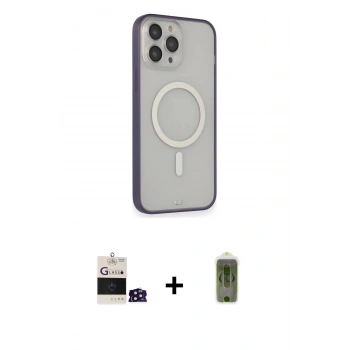 MARSİLYAN™- iPhone 14 Pro Max Kılıf Siluet Işık Koleksiyonu - Siyah Joko Magic 5D Hayalet Cam + Bilvis Titan Kamera Lens - DNMR