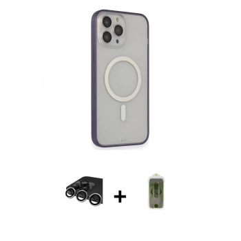 MARSİLYAN™- iPhone 14 Pro Max Kılıf Siluet Işık Koleksiyonu - Siyah Joko Magic 5D Hayalet Cam + Raze Metal Kamera Lens - GS