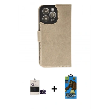MARSİLYAN™- iPhone 14 Pro Max Kılıf Siluet Işık Serisi - Siyah 18D Cam Ekran Koruyucu + Bilvis Titan Kamera Lens - SH