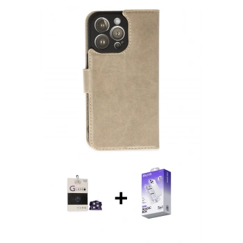 MARSİLYAN™- iPhone 14 Pro Max Kılıf Siluet Işık Serisi - Siyah Bilvis 5in1 3D Magic Cam Ekran Koruyucu + Bilvis Titan Kamera Lens - GS