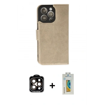MARSİLYAN™- iPhone 14 Pro Max Kılıf Siluet Işık Serisi - Siyah Polymer Nano Ekran Koruyucu + PVD Metal Kamera Lens - TU
