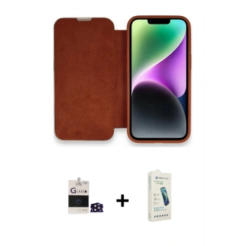 MARSİLYAN™- iPhone 14 Pro Max Kılıf Siluet Minimal Serisi - Şeffaf Pasifik Cam Ekran Koruyucu + Bilvis Titan Kamera Lens - DNMR
