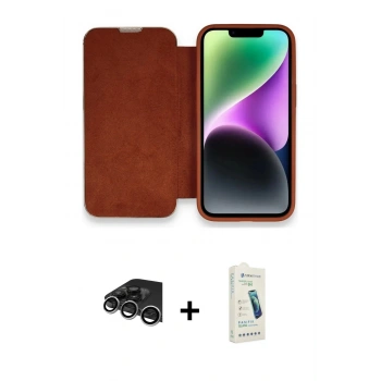 MARSİLYAN™- iPhone 14 Pro Max Kılıf Siluet Minimal Serisi - Şeffaf Pasifik Cam Ekran Koruyucu + Raze Metal Kamera Lens - GS