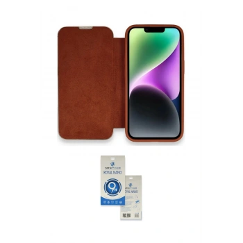 MARSİLYAN™- iPhone 14 Pro Max Kılıf Siluet Minimal Serisi - Şeffaf Royal Nano Ekran Koruyucu