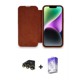 MARSİLYAN™- iPhone 14 Pro Max Kılıf Siluet Minimal Serisi - Siyah Bilvis 5in1 3D Magic Cam Ekran Koruyucu + Raze Metal Kamera Lens - GD