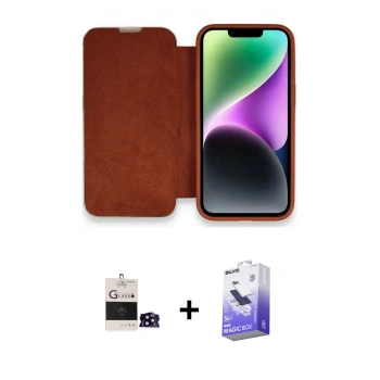 MARSİLYAN™- iPhone 14 Pro Max Kılıf Siluet Minimal Serisi - Siyah Bilvis 5in1 5D Magic Hayalet Cam Ekran Koruyucu + Bilvis Titan Kamera Lens - SH