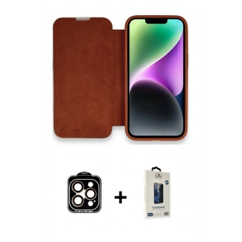 MARSİLYAN™- iPhone 14 Pro Max Kılıf Siluet Minimal Serisi - Siyah Bilvis Hayalet Cam Ekran Koruyucu + PVD Metal Kamera Lens - TU