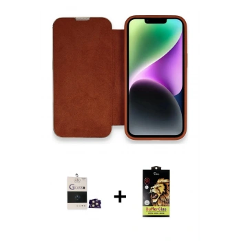 MARSİLYAN™- iPhone 14 Pro Max Kılıf Siluet Minimal Serisi - Siyah Buffer Cam Ekran Koruyucu + Bilvis Titan Kamera Lens - GD