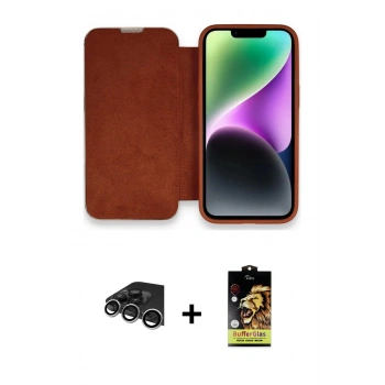 MARSİLYAN™- iPhone 14 Pro Max Kılıf Siluet Minimal Serisi - Siyah Buffer Cam Ekran Koruyucu + Raze Metal Kamera Lens - GS