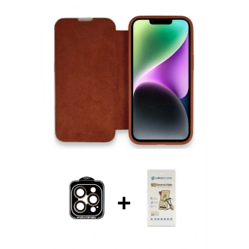 MARSİLYAN™- iPhone 14 Pro Max Kılıf Siluet Minimal Serisi - Siyah Mat Seramik Nano Ekran Koruyucu + PVD Metal Kamera Lens - TU