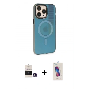 MARSİLYAN™- iPhone 14 Pro Max Kılıf Siluet Modern Koleksiyonu - Siyah Joko 5D Cam + Bilvis Titan Kamera Lens - SH