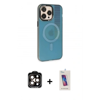 MARSİLYAN™- iPhone 14 Pro Max Kılıf Siluet Modern Koleksiyonu - Siyah Joko 5D Cam + PVD Metal Kamera Lens - TU