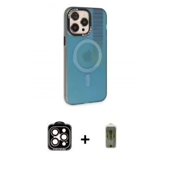 MARSİLYAN™- iPhone 14 Pro Max Kılıf Siluet Modern Koleksiyonu - Siyah Joko Magic 5D Hayalet Cam + PVD Metal Kamera Lens - TU