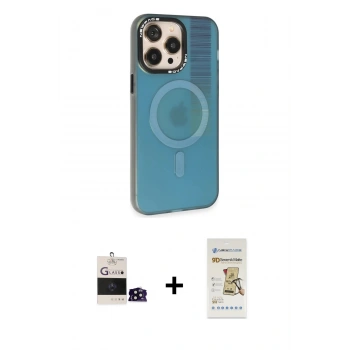 MARSİLYAN™- iPhone 14 Pro Max Kılıf Siluet Modern Koleksiyonu - Siyah Mat Seramik Nano Ekran Koruyucu + Bilvis Titan Kamera Lens - SH