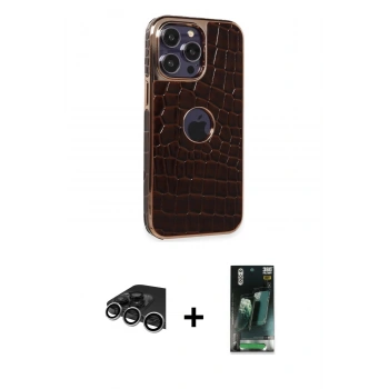 MARSİLYAN™- iPhone 14 Pro Max Kılıf Ufuk Form Prime - Şeffaf 360 Full Body Arka Koruyucu + Raze Metal Kamera Lens - GS