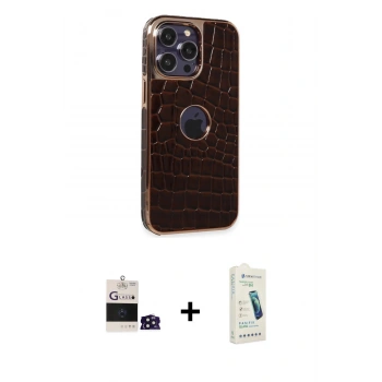 MARSİLYAN™- iPhone 14 Pro Max Kılıf Ufuk Form Prime - Şeffaf Pasifik Cam Ekran Koruyucu + Bilvis Titan Kamera Lens - DNMR