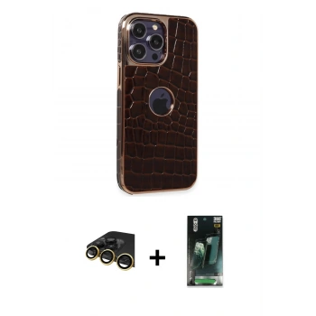 MARSİLYAN™- iPhone 14 Pro Max Kılıf Ufuk Form Prime - Siyah 360 Mat Full Body Arka Koruyucu + Raze Metal Kamera Lens - GD