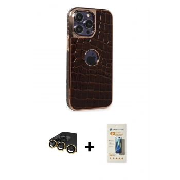 MARSİLYAN™- iPhone 14 Pro Max Kılıf Ufuk Form Prime - Siyah 6D Mat Seramik Hayalet Nano Ekran Koruyucu + Raze Metal Kamera Lens - GD