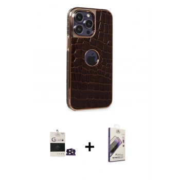 MARSİLYAN™- iPhone 14 Pro Max Kılıf Ufuk Form Prime - Siyah Bilvis 3D Mat Cam Ekran Koruyucu + Bilvis Titan Kamera Lens - GD