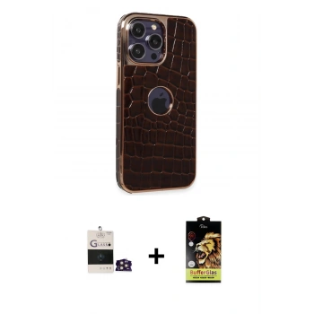 MARSİLYAN™- iPhone 14 Pro Max Kılıf Ufuk Form Prime - Siyah Buffer Cam Ekran Koruyucu + Bilvis Titan Kamera Lens - GD