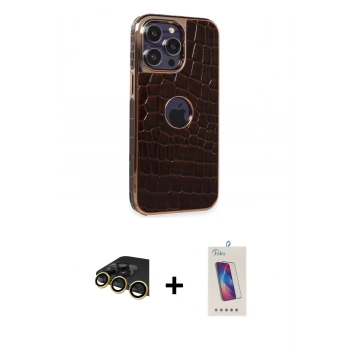 MARSİLYAN™- iPhone 14 Pro Max Kılıf Ufuk Form Prime - Siyah Joko 5D Cam + Raze Metal Kamera Lens - GD