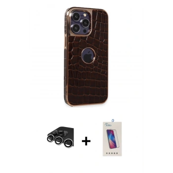 MARSİLYAN™- iPhone 14 Pro Max Kılıf Ufuk Form Prime - Siyah Joko 5D Cam + Raze Metal Kamera Lens - GS