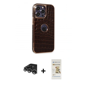 MARSİLYAN™- iPhone 14 Pro Max Kılıf Ufuk Form Prime - Siyah Mat Seramik Nano Ekran Koruyucu + Raze Metal Kamera Lens - GS