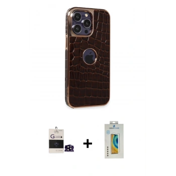 MARSİLYAN™- iPhone 14 Pro Max Kılıf Ufuk Form Prime - Siyah Polymer Nano Ekran Koruyucu + Bilvis Titan Kamera Lens - SH
