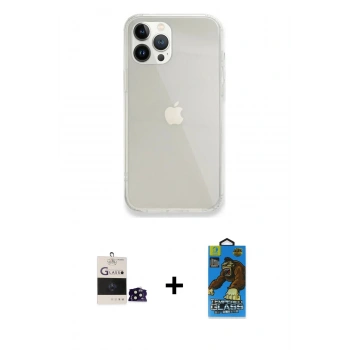 MARSİLYAN™- iPhone 14 Pro Max Kılıf Vadi Asil Prime - Siyah 18D Cam Ekran Koruyucu + Bilvis Titan Kamera Lens - SH