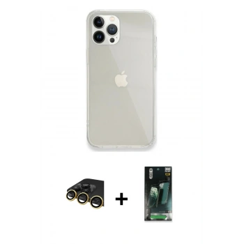 MARSİLYAN™- iPhone 14 Pro Max Kılıf Vadi Asil Prime - Siyah 360 Mat Full Body Arka Koruyucu + Raze Metal Kamera Lens - GD