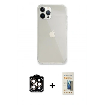 MARSİLYAN™- iPhone 14 Pro Max Kılıf Vadi Asil Prime - Siyah 6D Mat Seramik Hayalet Nano Ekran Koruyucu + PVD Metal Kamera Lens - TU