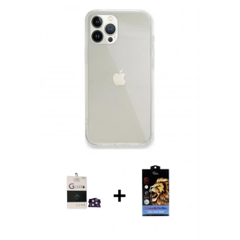 MARSİLYAN™- iPhone 14 Pro Max Kılıf Vadi Asil Prime - Siyah Buffer Hayalet Cam Ekran Koruyucu + Bilvis Titan Kamera Lens - GD