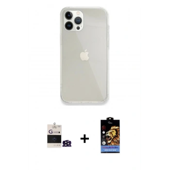 MARSİLYAN™- iPhone 14 Pro Max Kılıf Vadi Asil Prime - Siyah Buffer Hayalet Cam Ekran Koruyucu + Bilvis Titan Kamera Lens - DNMR