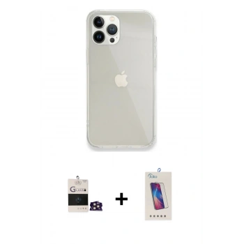 MARSİLYAN™- iPhone 14 Pro Max Kılıf Vadi Asil Prime - Siyah Joko 5D Cam + Bilvis Titan Kamera Lens - GD