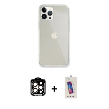 MARSİLYAN™- iPhone 14 Pro Max Kılıf Vadi Asil Prime - Siyah Joko 5D Cam + PVD Metal Kamera Lens - TU
