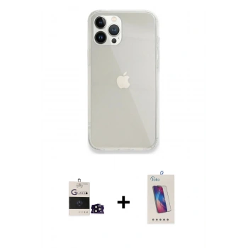 MARSİLYAN™- iPhone 14 Pro Max Kılıf Vadi Asil Prime - Siyah Joko 5D Cam + Bilvis Titan Kamera Lens - SH