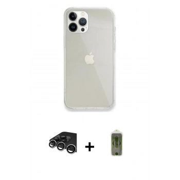 MARSİLYAN™- iPhone 14 Pro Max Kılıf Vadi Asil Prime - Siyah Joko Magic 5D Hayalet Cam + Raze Metal Kamera Lens - GS