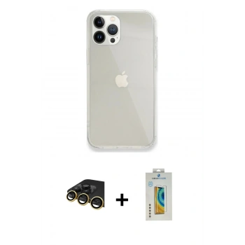 MARSİLYAN™- iPhone 14 Pro Max Kılıf Vadi Asil Prime - Siyah Polymer Nano Ekran Koruyucu + Raze Metal Kamera Lens - GD