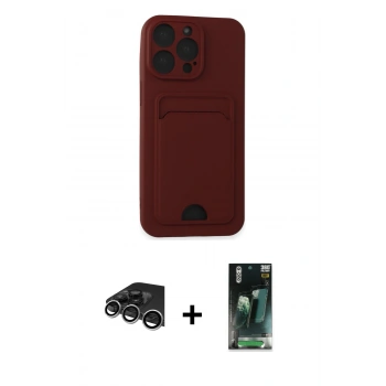 MARSİLYAN™- iPhone 14 Pro Max Kılıf Vadi Çizgi Prime - Şeffaf 360 Full Body Arka Koruyucu + Raze Metal Kamera Lens - GS
