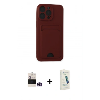 MARSİLYAN™- iPhone 14 Pro Max Kılıf Vadi Çizgi Prime - Şeffaf Pasifik Cam Ekran Koruyucu + Bilvis Titan Kamera Lens - DNMR