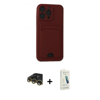 MARSİLYAN™- iPhone 14 Pro Max Kılıf Vadi Çizgi Prime - Şeffaf Pasifik Cam Ekran Koruyucu + Raze Metal Kamera Lens - GD