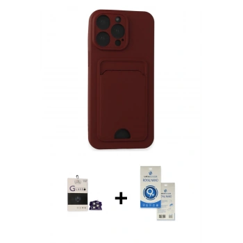 MARSİLYAN™- iPhone 14 Pro Max Kılıf Vadi Çizgi Prime - Şeffaf Royal Nano Ekran Koruyucu + Bilvis Titan Kamera Lens - GS