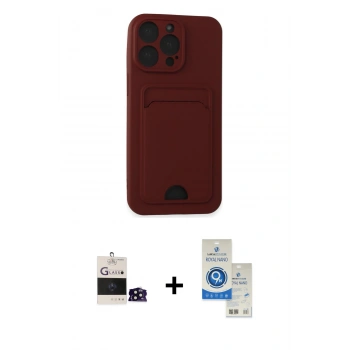 MARSİLYAN™- iPhone 14 Pro Max Kılıf Vadi Çizgi Prime - Şeffaf Royal Nano Ekran Koruyucu + Bilvis Titan Kamera Lens - SH