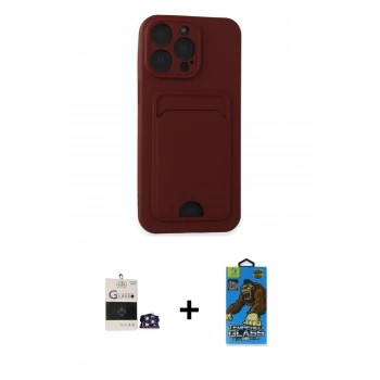 MARSİLYAN™- iPhone 14 Pro Max Kılıf Vadi Çizgi Prime - Siyah 18D Cam Ekran Koruyucu + Bilvis Titan Kamera Lens - GS