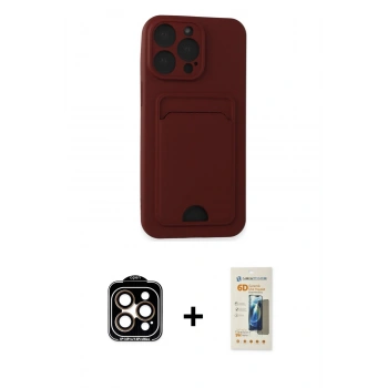 MARSİLYAN™- iPhone 14 Pro Max Kılıf Vadi Çizgi Prime - Siyah 6D Mat Seramik Hayalet Nano Ekran Koruyucu + PVD Metal Kamera Lens - TU