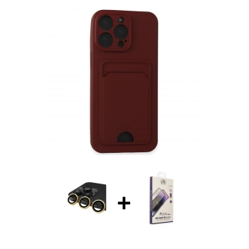 MARSİLYAN™- iPhone 14 Pro Max Kılıf Vadi Çizgi Prime - Siyah Bilvis 3D Mat Cam Ekran Koruyucu + Raze Metal Kamera Lens - GD