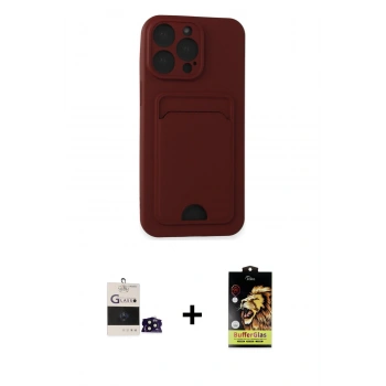 MARSİLYAN™- iPhone 14 Pro Max Kılıf Vadi Çizgi Prime - Siyah Buffer Cam Ekran Koruyucu + Bilvis Titan Kamera Lens - SH