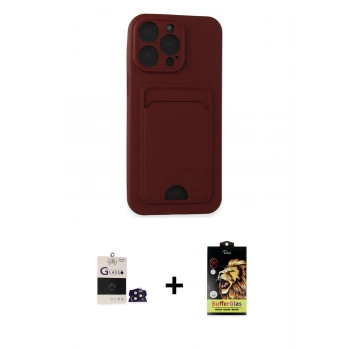 MARSİLYAN™- iPhone 14 Pro Max Kılıf Vadi Çizgi Prime - Siyah Buffer Cam Ekran Koruyucu + Bilvis Titan Kamera Lens - DNMR