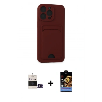 MARSİLYAN™- iPhone 14 Pro Max Kılıf Vadi Çizgi Prime - Siyah Buffer Hayalet Cam Ekran Koruyucu + Bilvis Titan Kamera Lens - SH